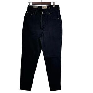 Vintage EXP Jeans By Express Tapered HighWaist Black Denim Pants Size 13/14 Rare